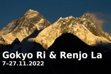 Renjo La trek in the Everest Region of Nepal.